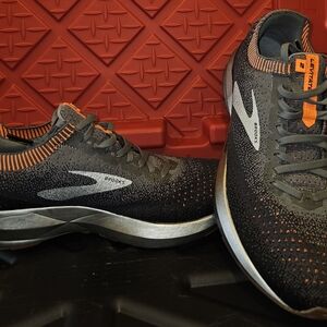 Brooks Black and Orange Running Shoes
